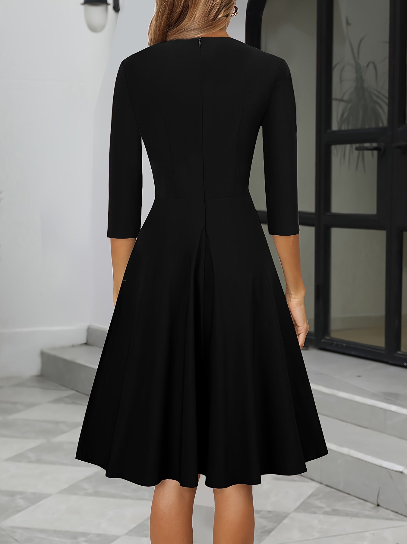 Elegant Midi Evening Dress for Women | Formal Classic Style