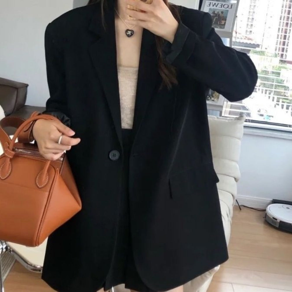 Single Breasted Oversized Blazer Jacket for Women - Ornella