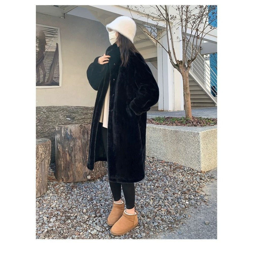 Long Faux Fur Coat for Women - Liana