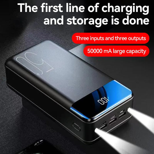 50,000 mAh Power Bank | Ultra-Fast Charging | Compatible with Laptops, Tablets & Smartphones | Compact & Highly Powerful