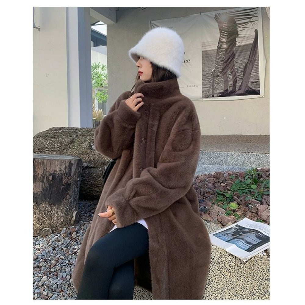 Long Faux Fur Coat for Women - Liana