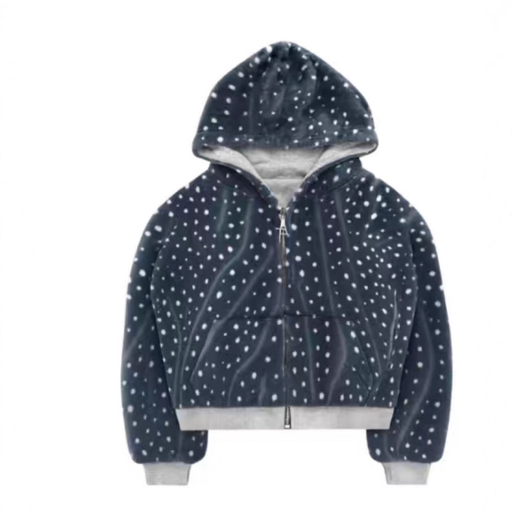 Reversible Zip Up Hoodie Jacket for Women - Liberata