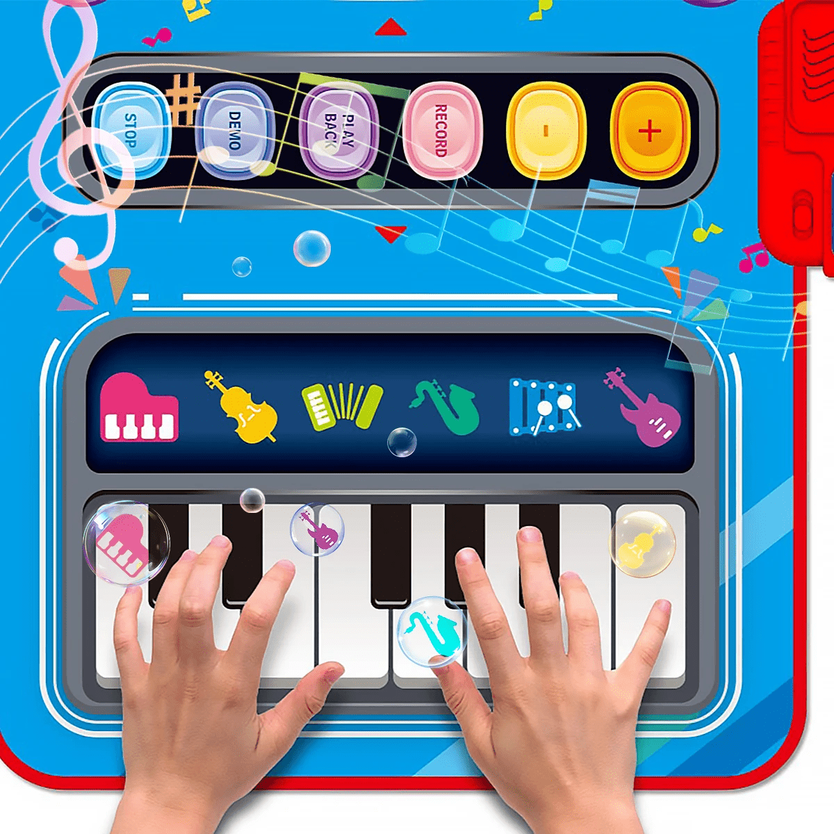 Interactive Music Mat for Kids with 5 Instruments (Drums, Piano, Violin)