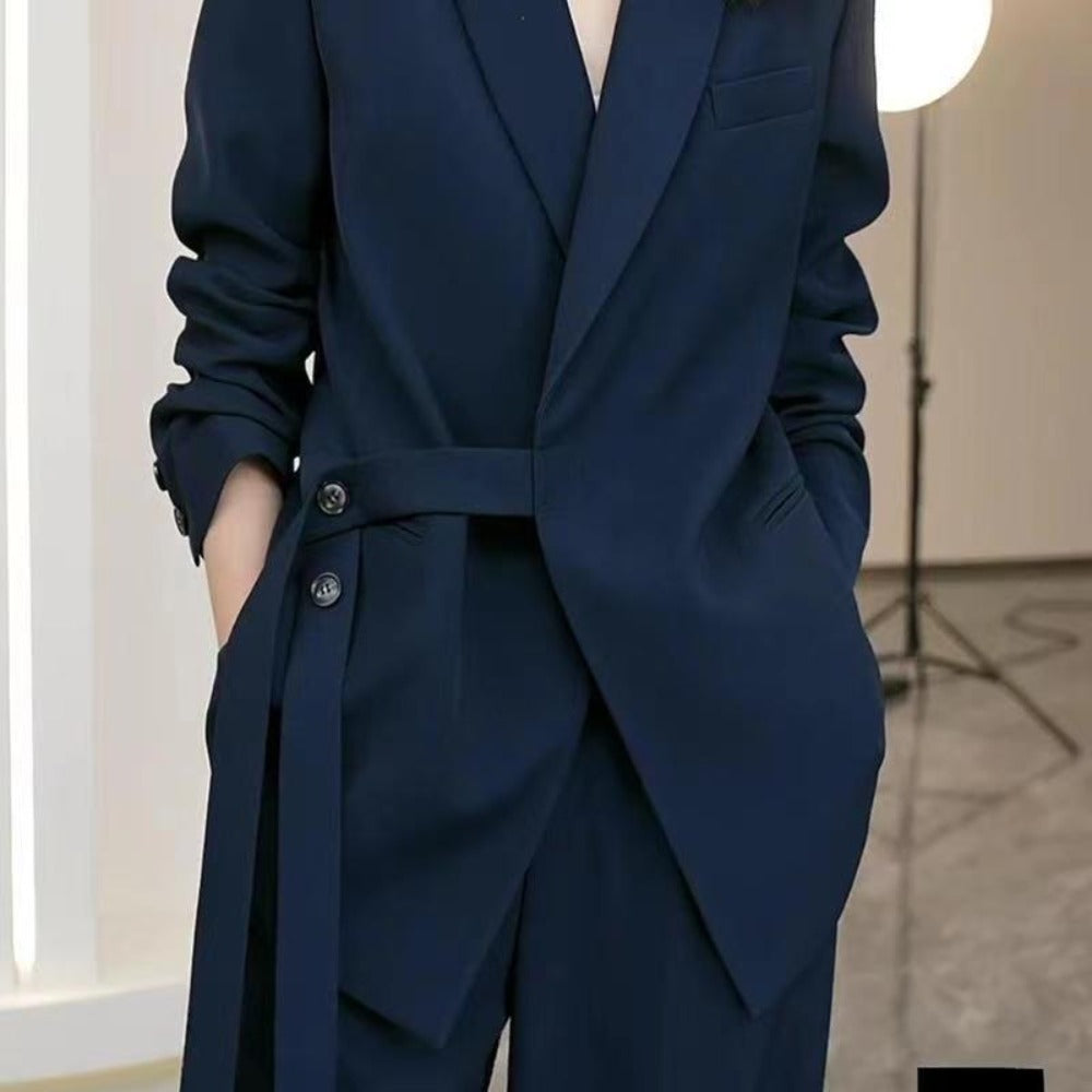 Blazer and Wide Leg Pants Set for Women - Ines