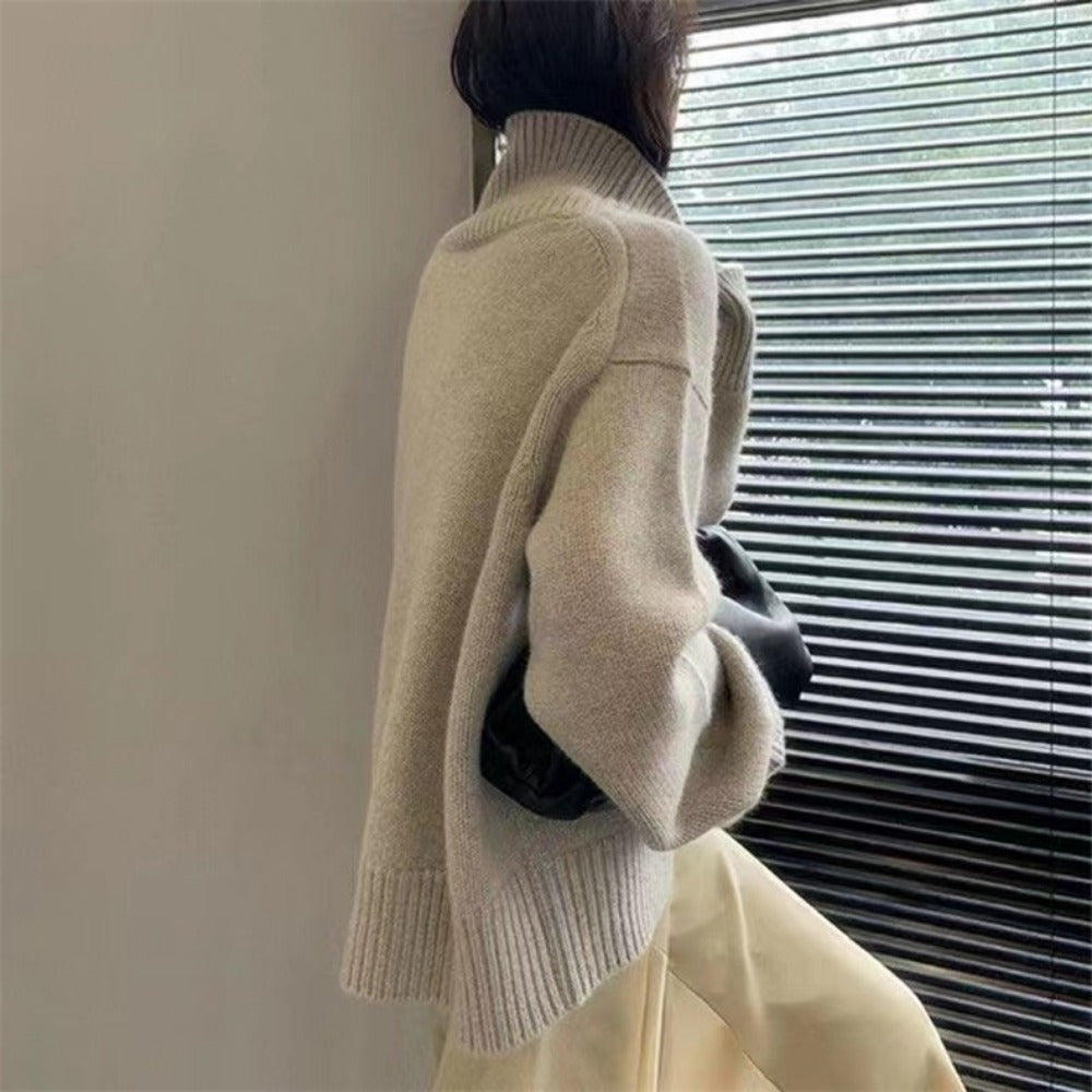 Knit Turtleneck Sweater with Long Sleeves for Women - Marusca