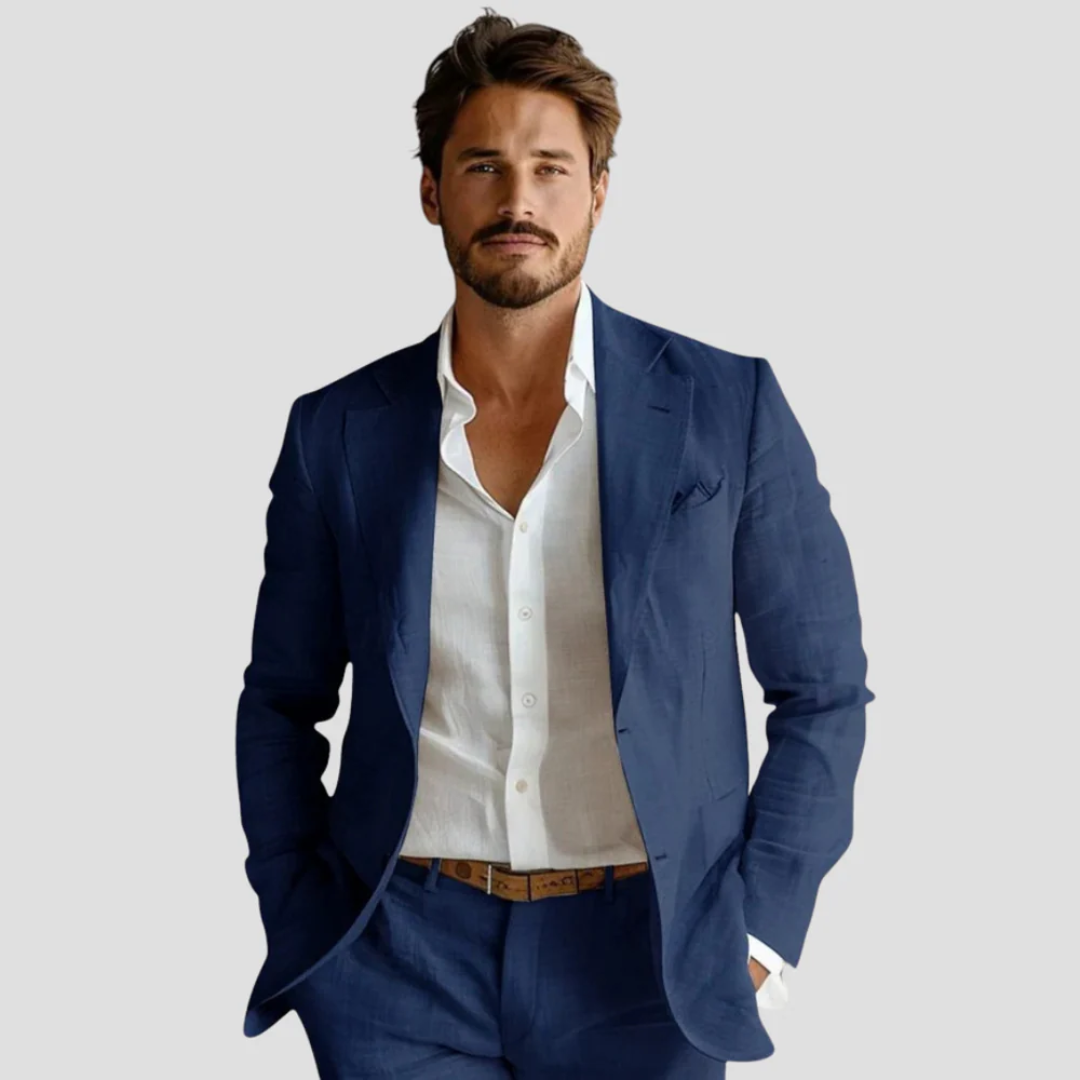 Men's Double Buckle Blazer | Leisure