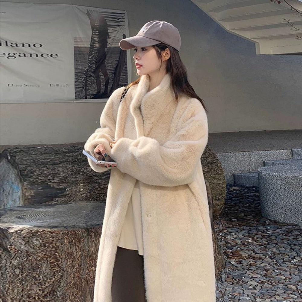 Long Faux Fur Coat for Women - Liana