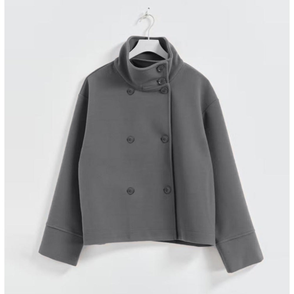 High Neck Button Up Jacket for Women - Giacinta