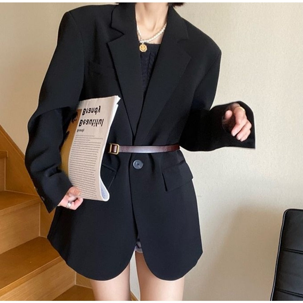 Single Breasted Oversized Blazer Jacket for Women - Ornella