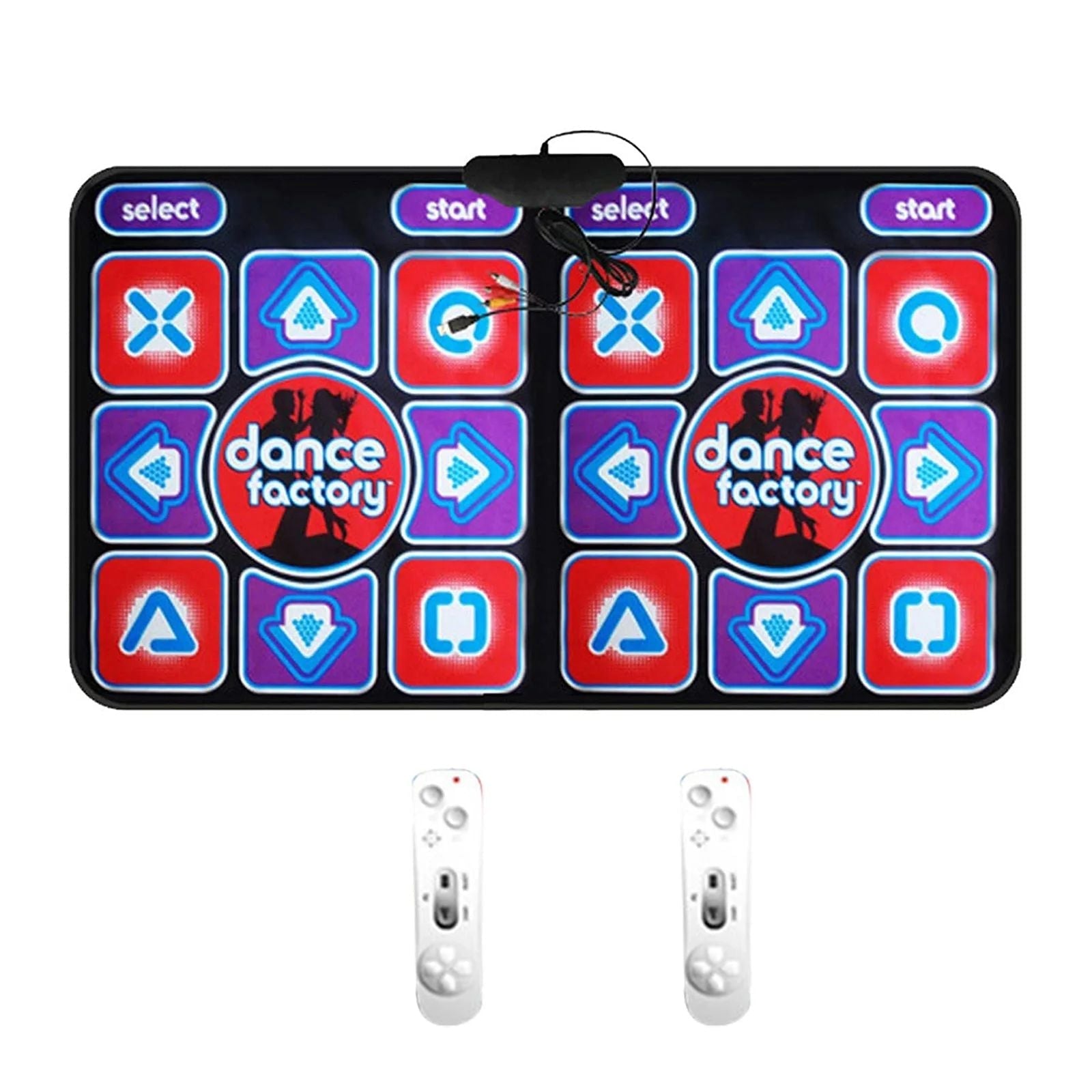 Dual Dance Mat with Remote Control - Non-Slip Music Game Mat for Family Use, Compatible with PC and TV