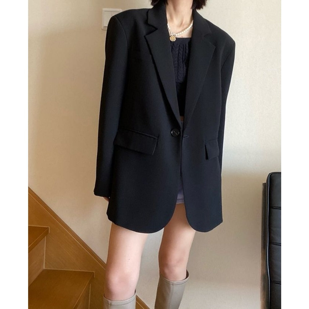Single Breasted Oversized Blazer Jacket for Women - Ornella