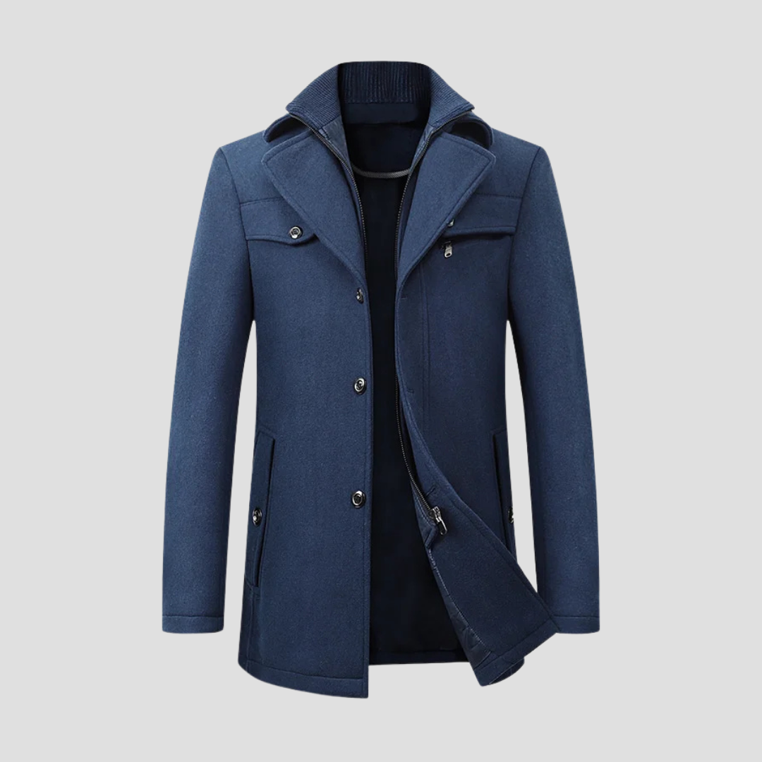 Men's Double Collar Coat | Winter