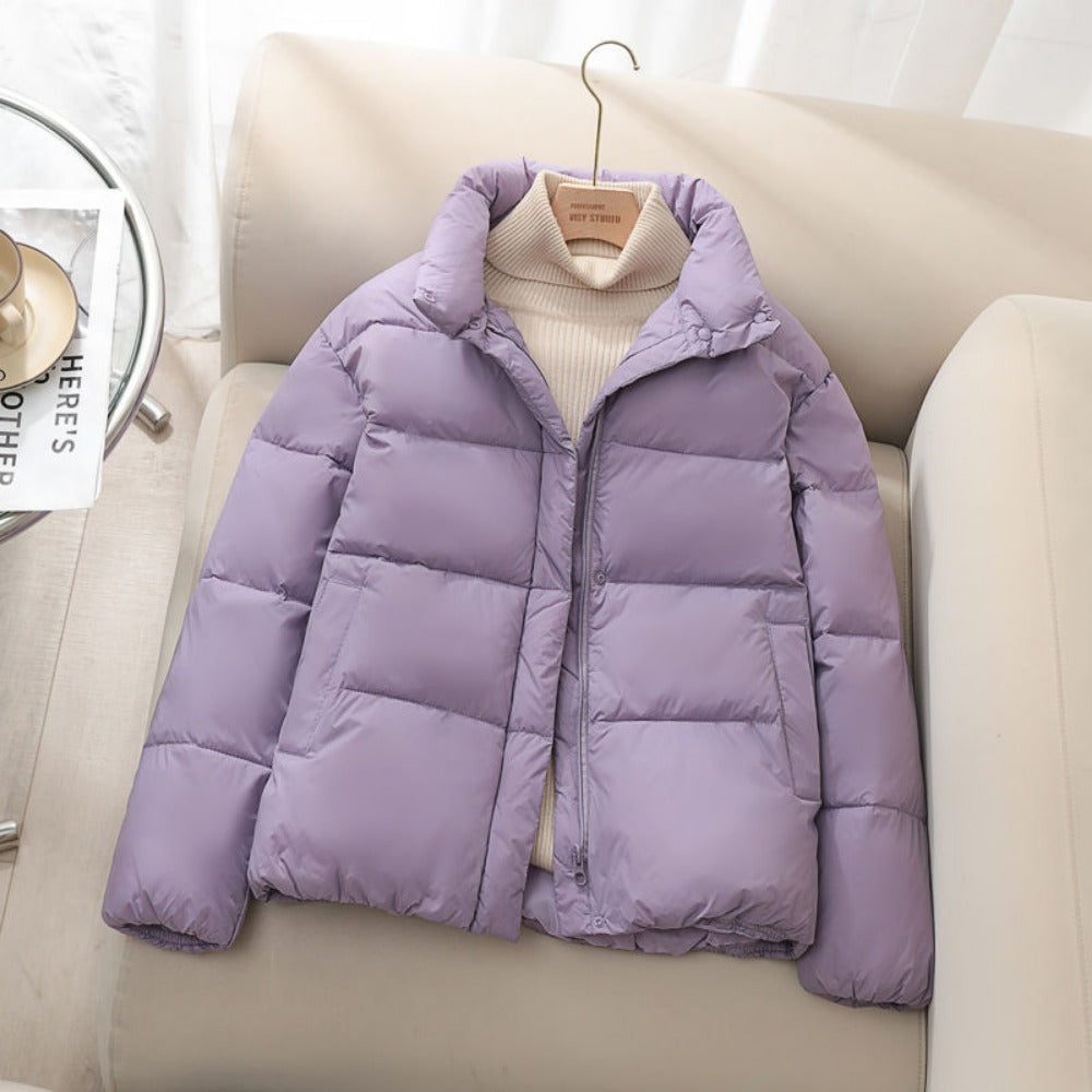 Puffer Jacket with High Collar for Women - Leandra