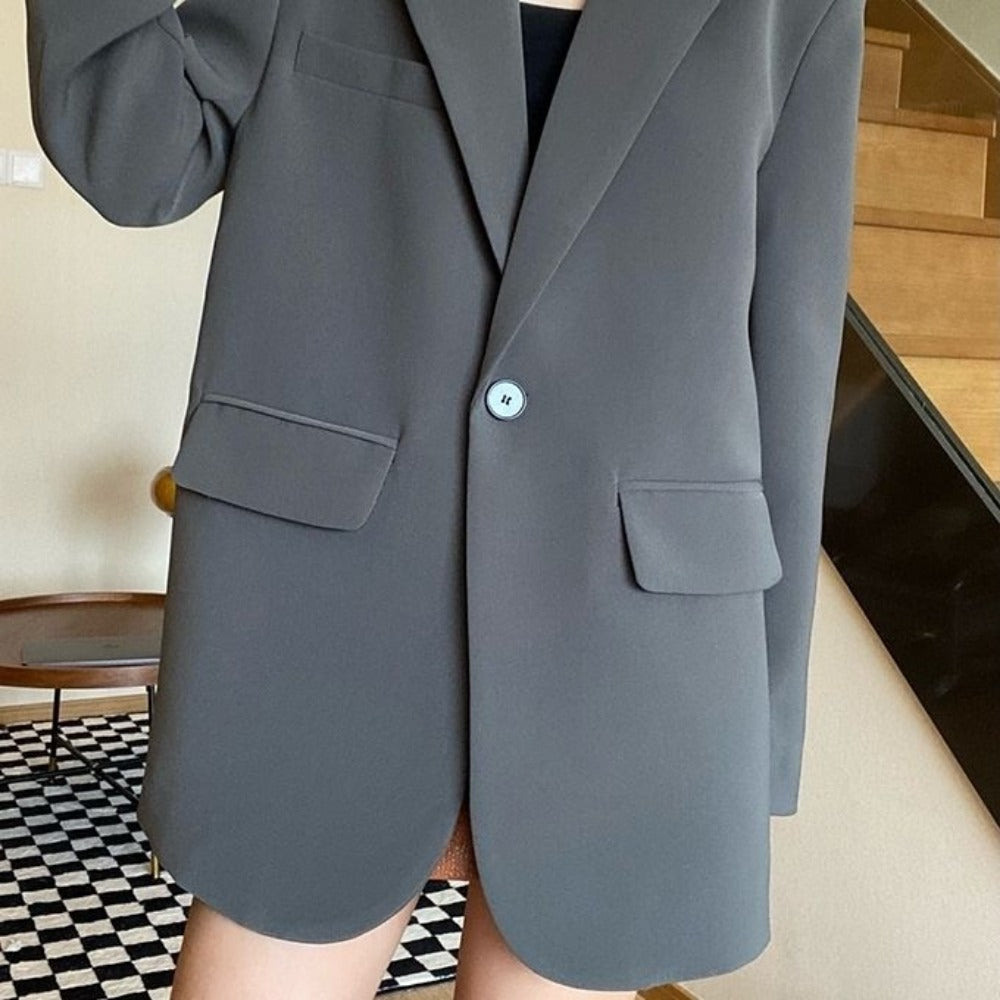 Single Breasted Oversized Blazer Jacket for Women - Ornella