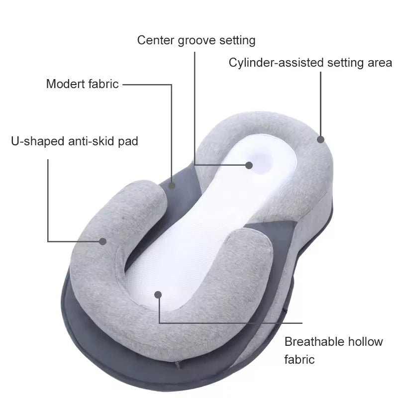 Elevated Anti-Reflux Baby Lounger for Newborns and Infants