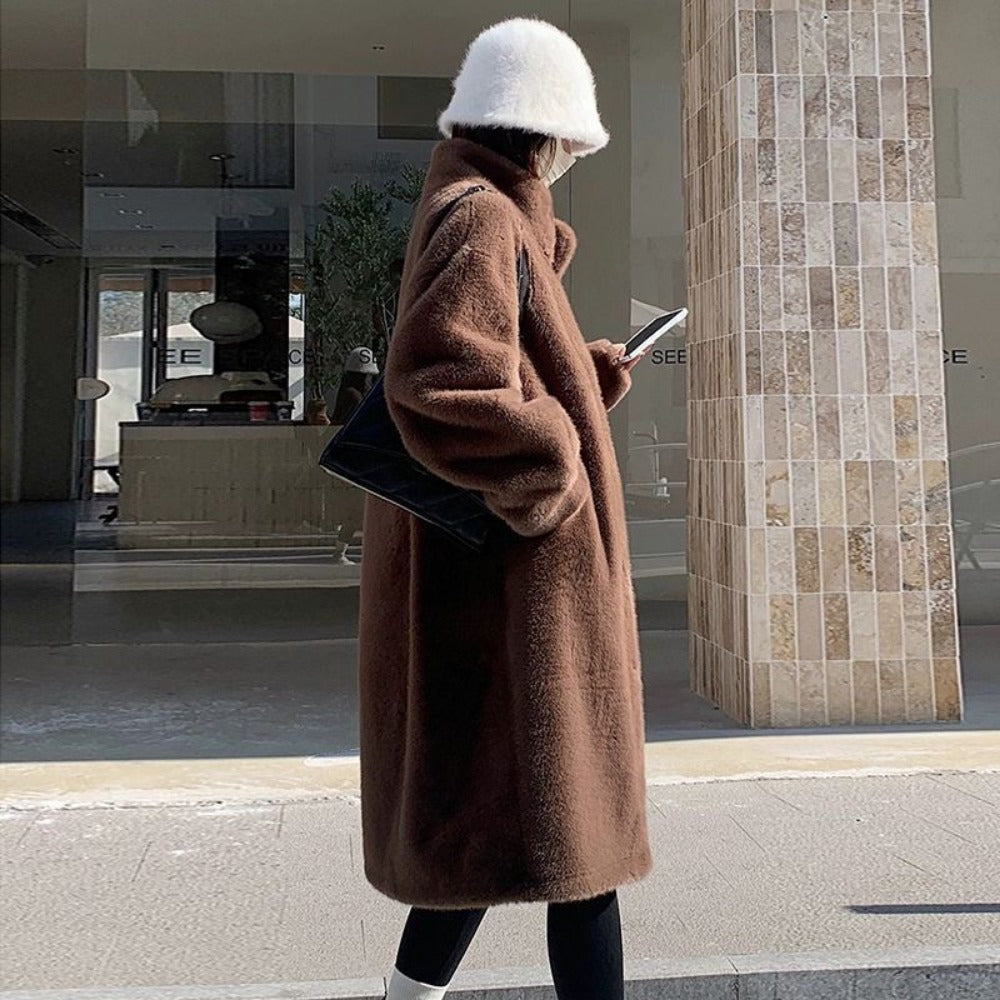 Long Faux Fur Coat for Women - Liana