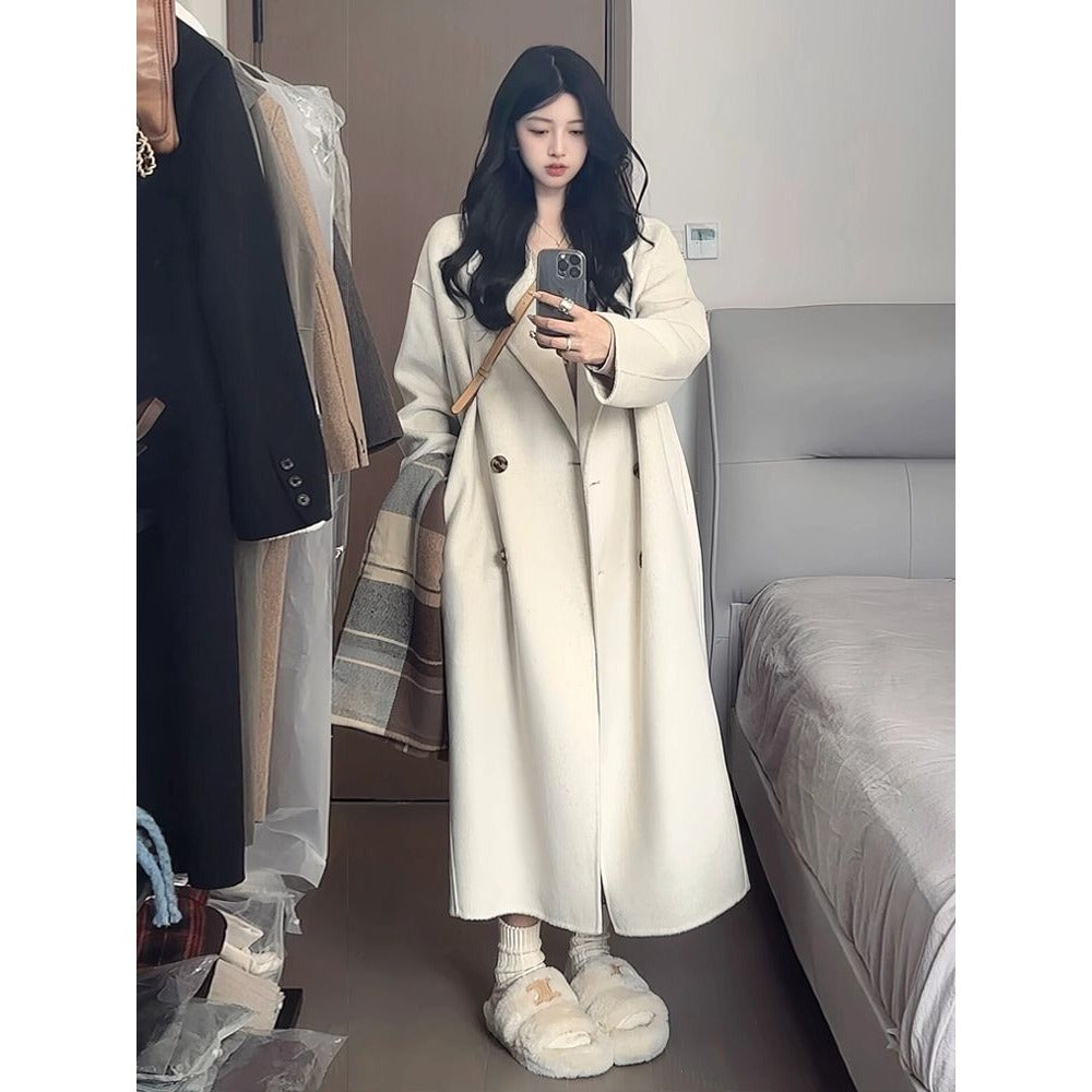 Long Wool Blend Overcoat for Women - Camilla