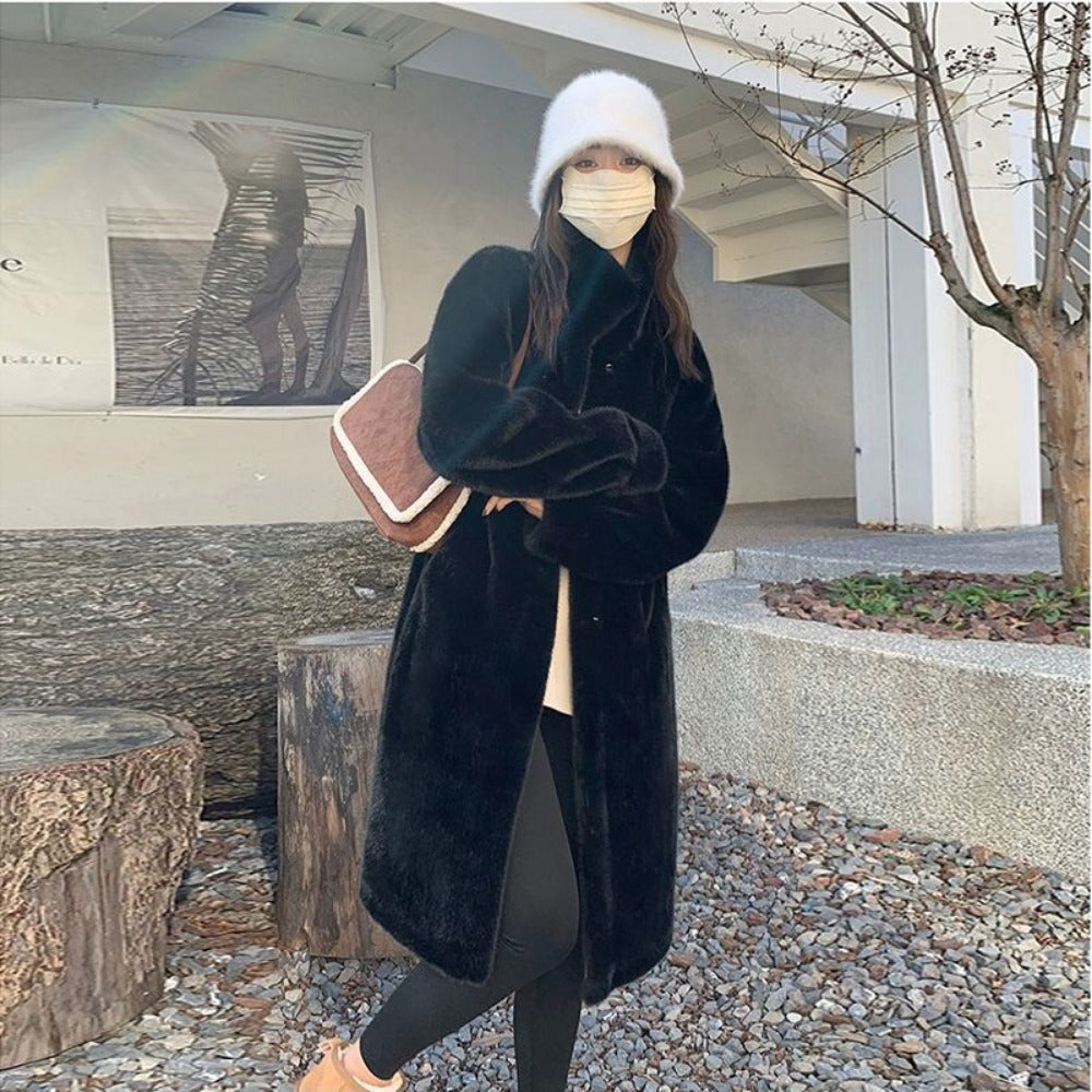 Long Faux Fur Coat for Women - Liana