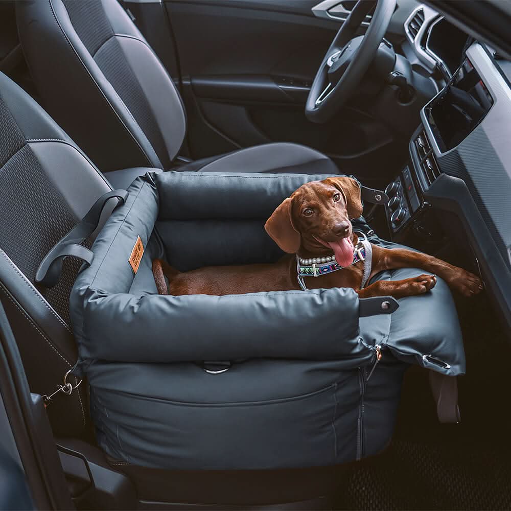 Luxury Dog Car Seat with Safety Belt for Stylish Rides
