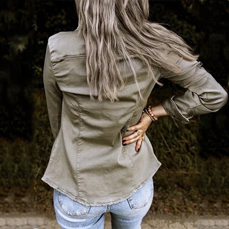 Women's Denim Shirt Jacket | Lightweight