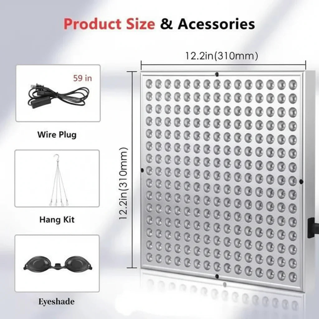 Infrared Light Therapy Panel for Skin Rejuvenation and Relaxation