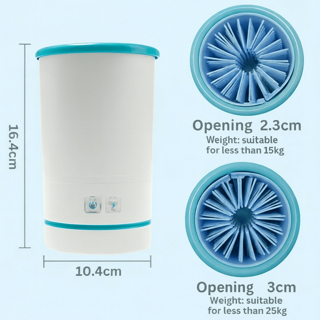 Automatic Paw Cleaning Cup with Soft Bristles