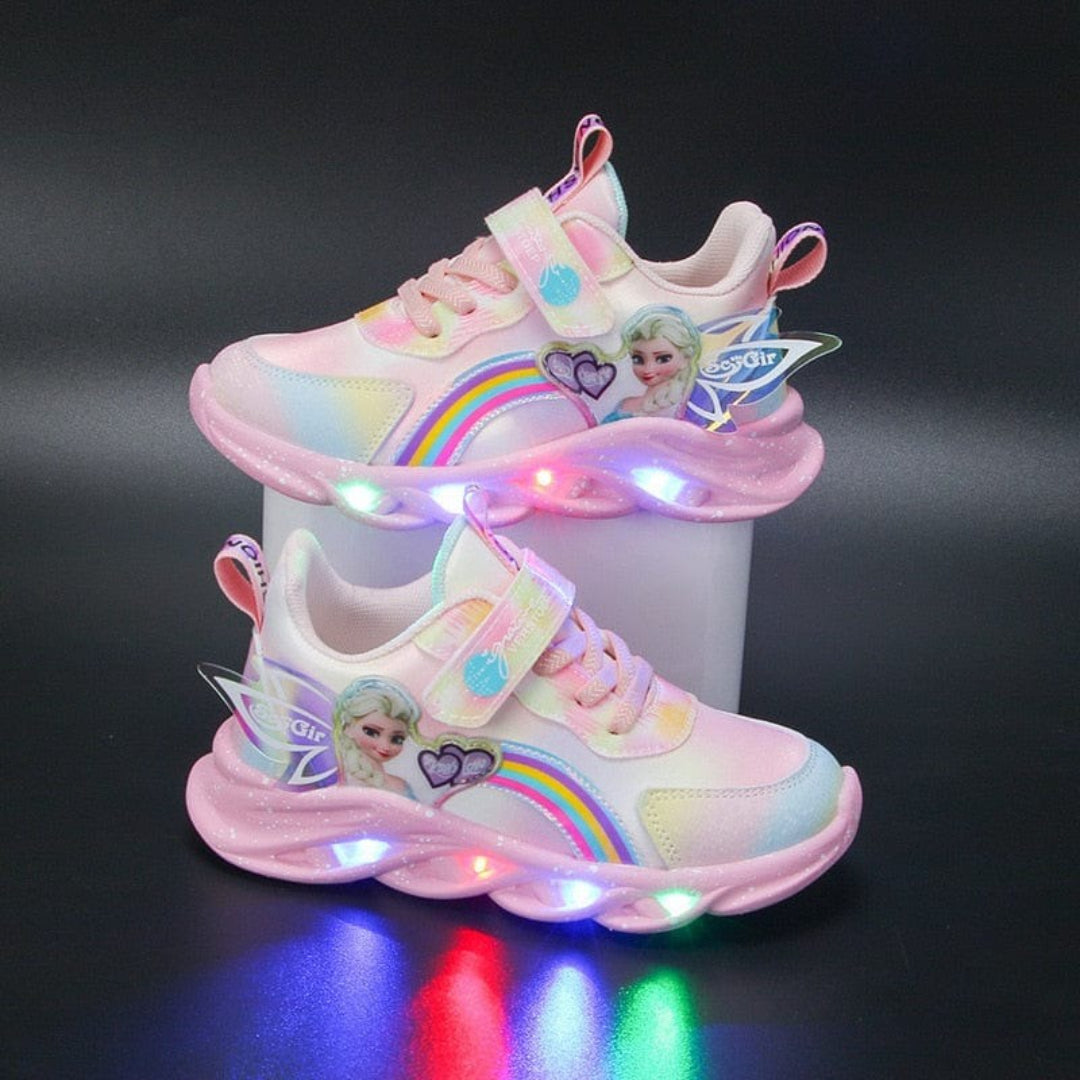 Light-Up Princess Sneakers for Kids with LED Design