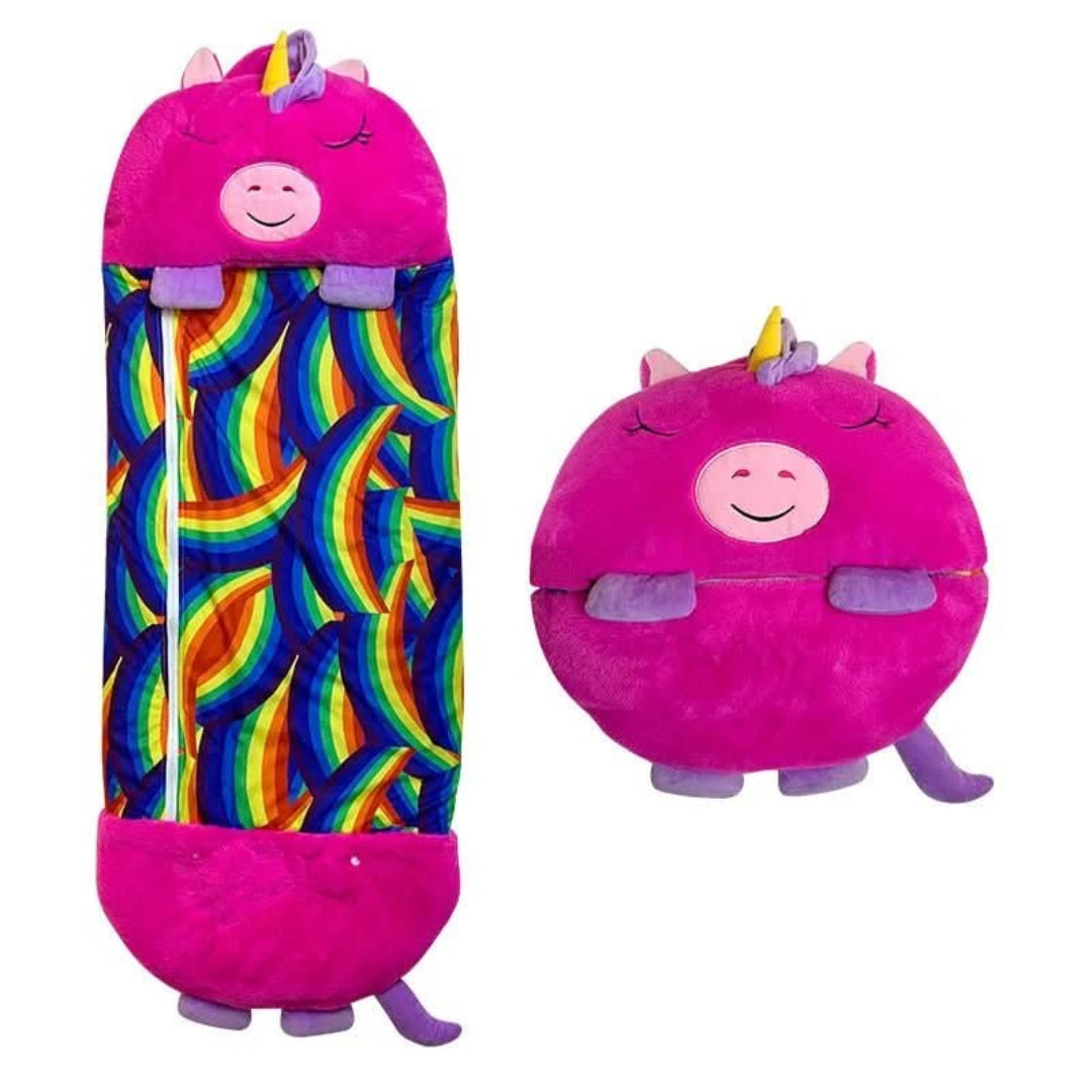 2-in-1 Plush Sleeping Bag with Cuddle Toy – Kids' Sleeping Bag