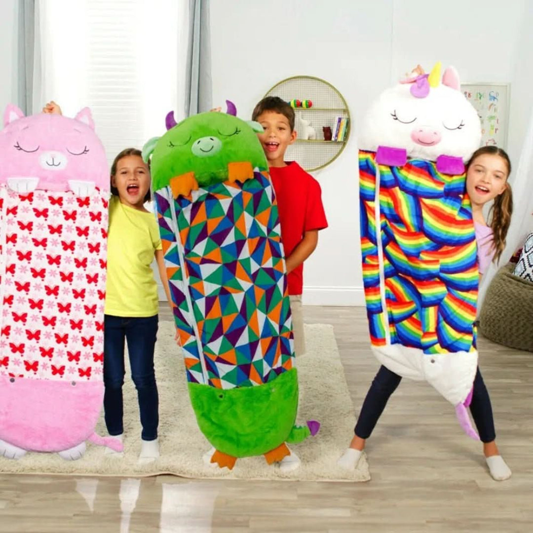 2-in-1 Plush Sleeping Bag with Cuddle Toy – Kids' Sleeping Bag