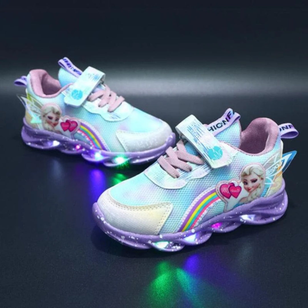 Light-Up Princess Sneakers for Kids with LED Design