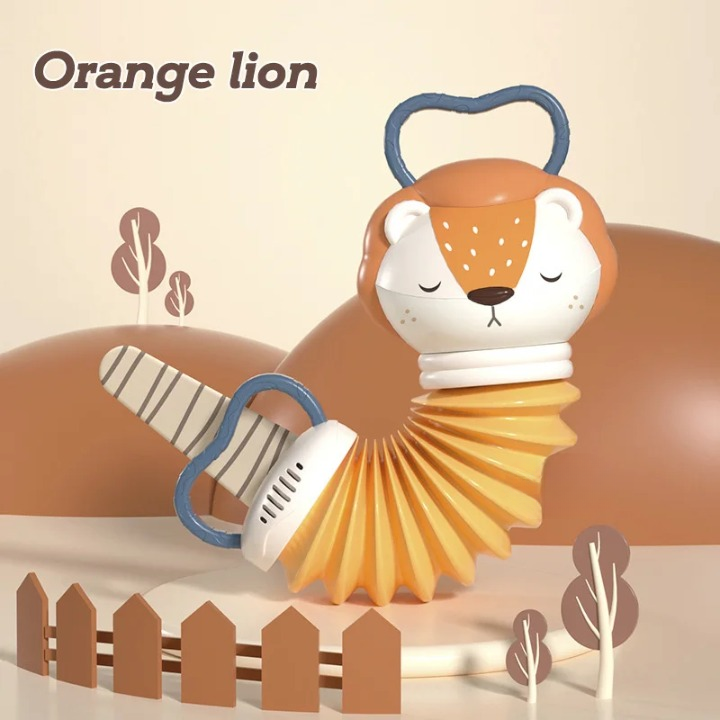 Dual-Function Baby Accordion and Rattle - Enhance Sensory Development with Calming Sounds