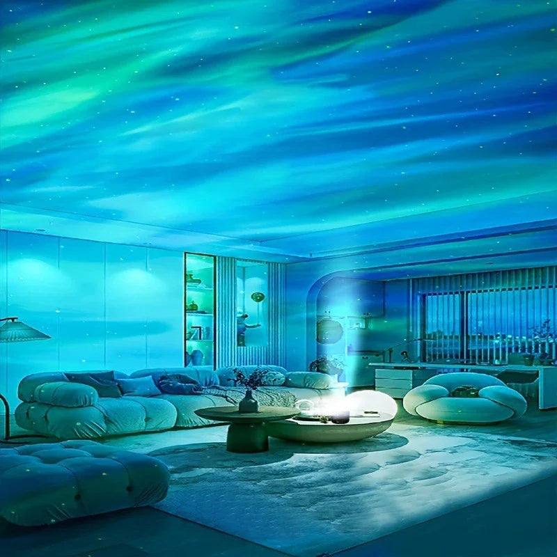Northern Lights Projector | Music Sync & Remote Control | RGB Mood Light | USB Charging | 7.8×7.8×8.7 cm