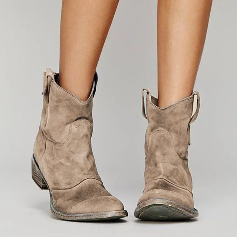 Women's Western Ankle Boots | Suede