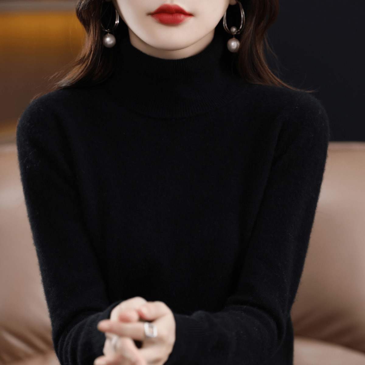 Women's Turtleneck Sweater | Cashmere