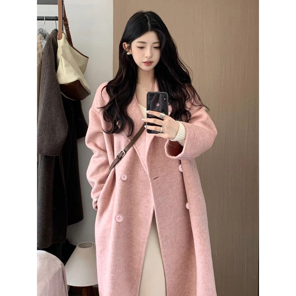 Long Wool Blend Overcoat for Women - Camilla