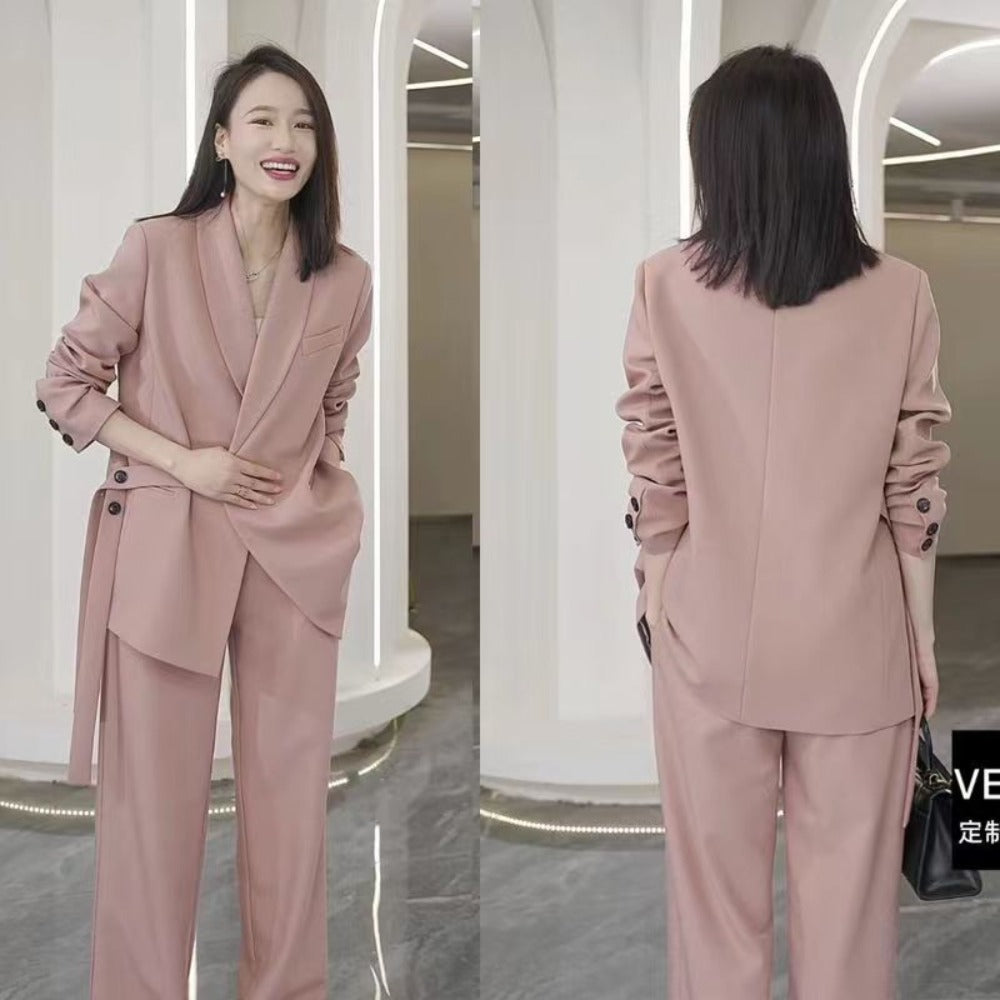 Blazer and Wide Leg Pants Set for Women - Ines