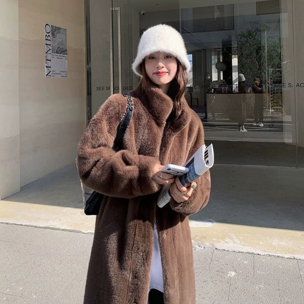 Long Faux Fur Coat for Women - Liana