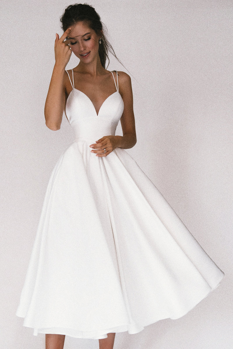 Formal Midi Party Dress with V-Neck for Women | Elegant Evening Style