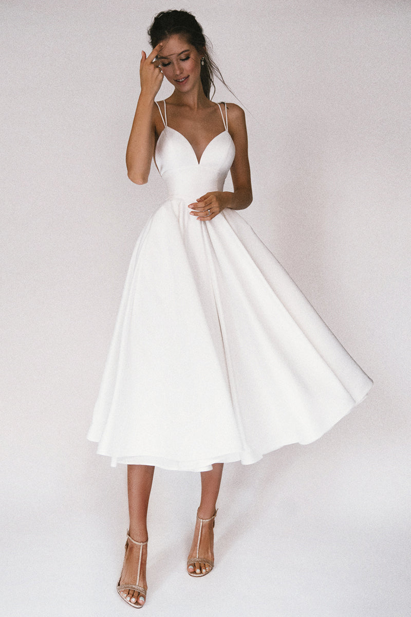 Formal Midi Party Dress with V-Neck for Women | Elegant Evening Style