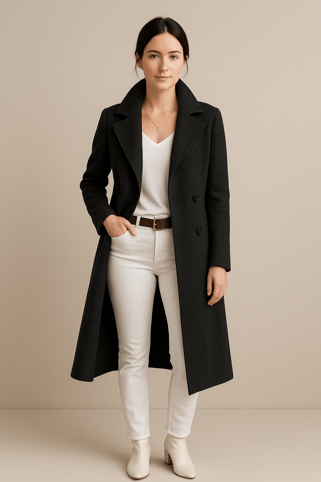 Women's Lapel Collar Trench Coat | Mid-Length