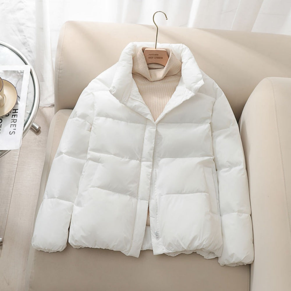 Puffer Jacket with High Collar for Women - Leandra