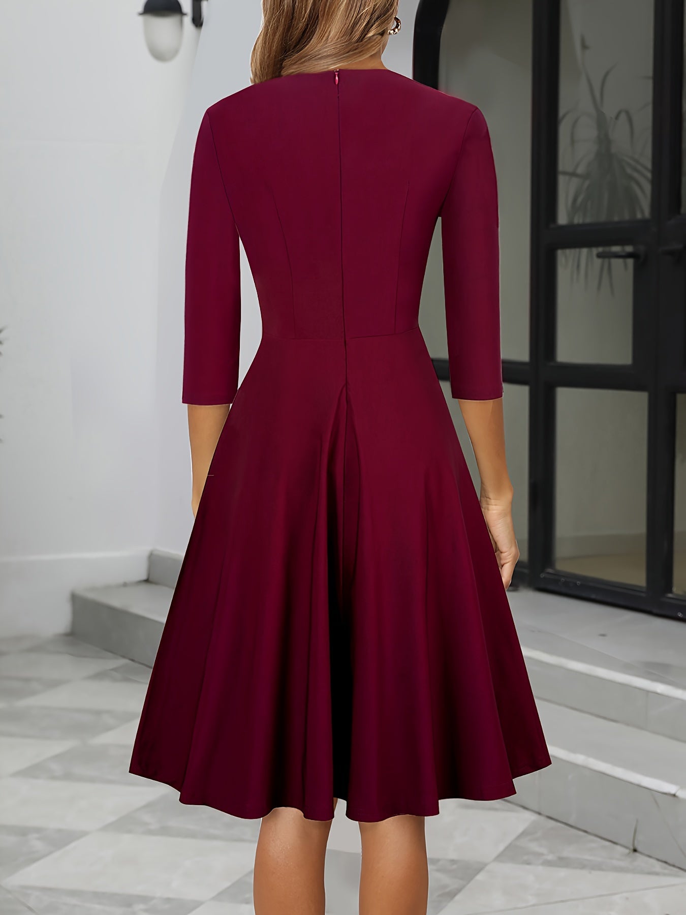 Elegant Midi Evening Dress for Women | Formal Classic Style