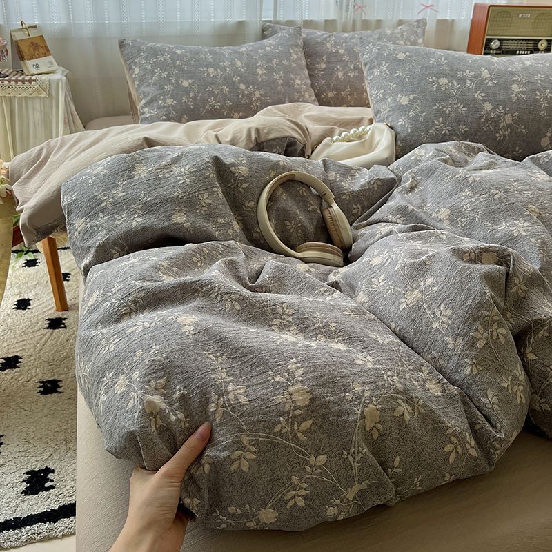 Floral Cotton Duvet Cover Bedding Set for Bedroom - Emanuela