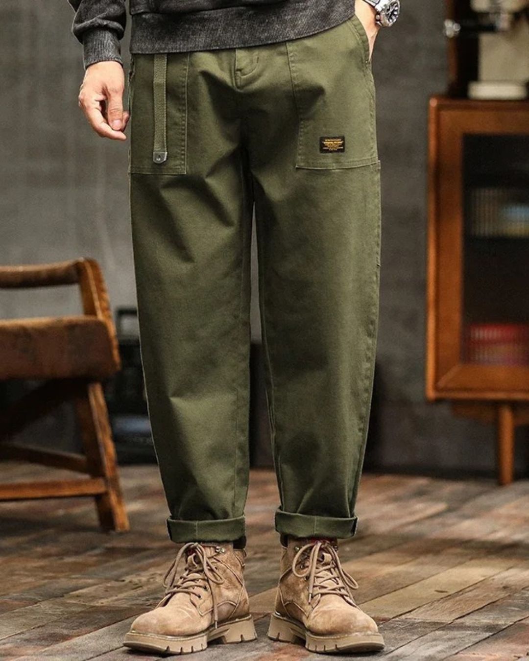 Men's Large Pockets Cargo Trousers | Straight