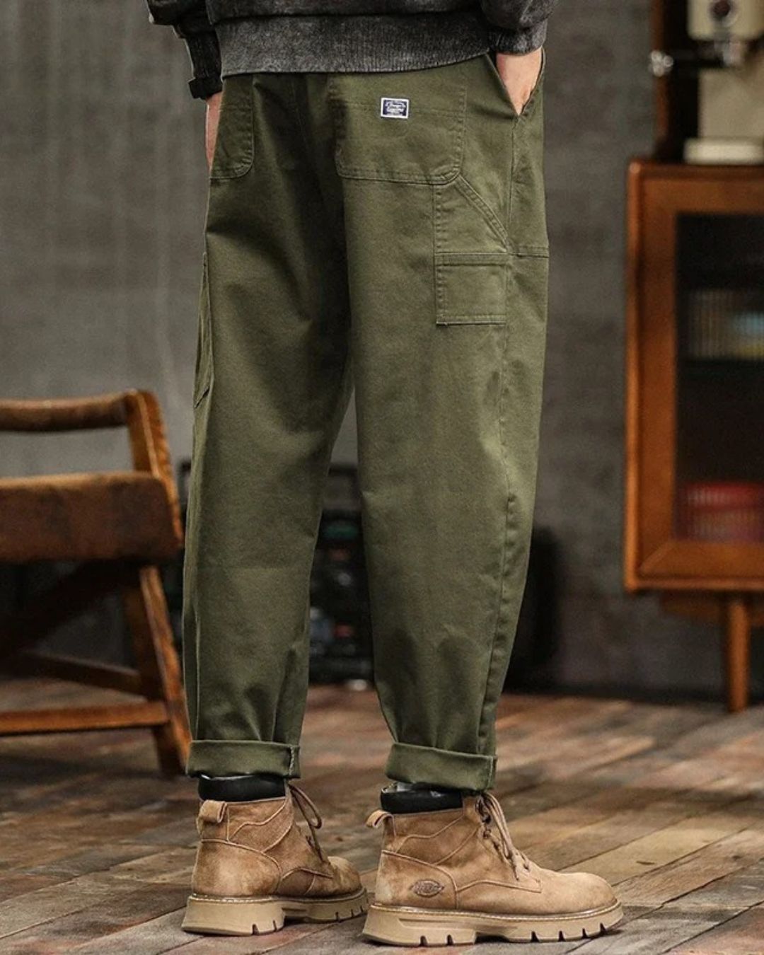 Men's Large Pockets Cargo Trousers | Straight