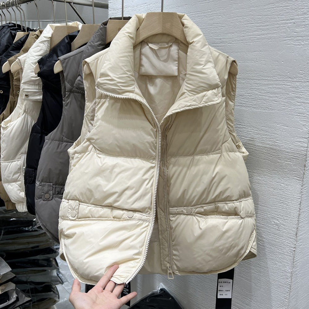 Sleeveless Puffer Vest Jacket for Women - Soraya