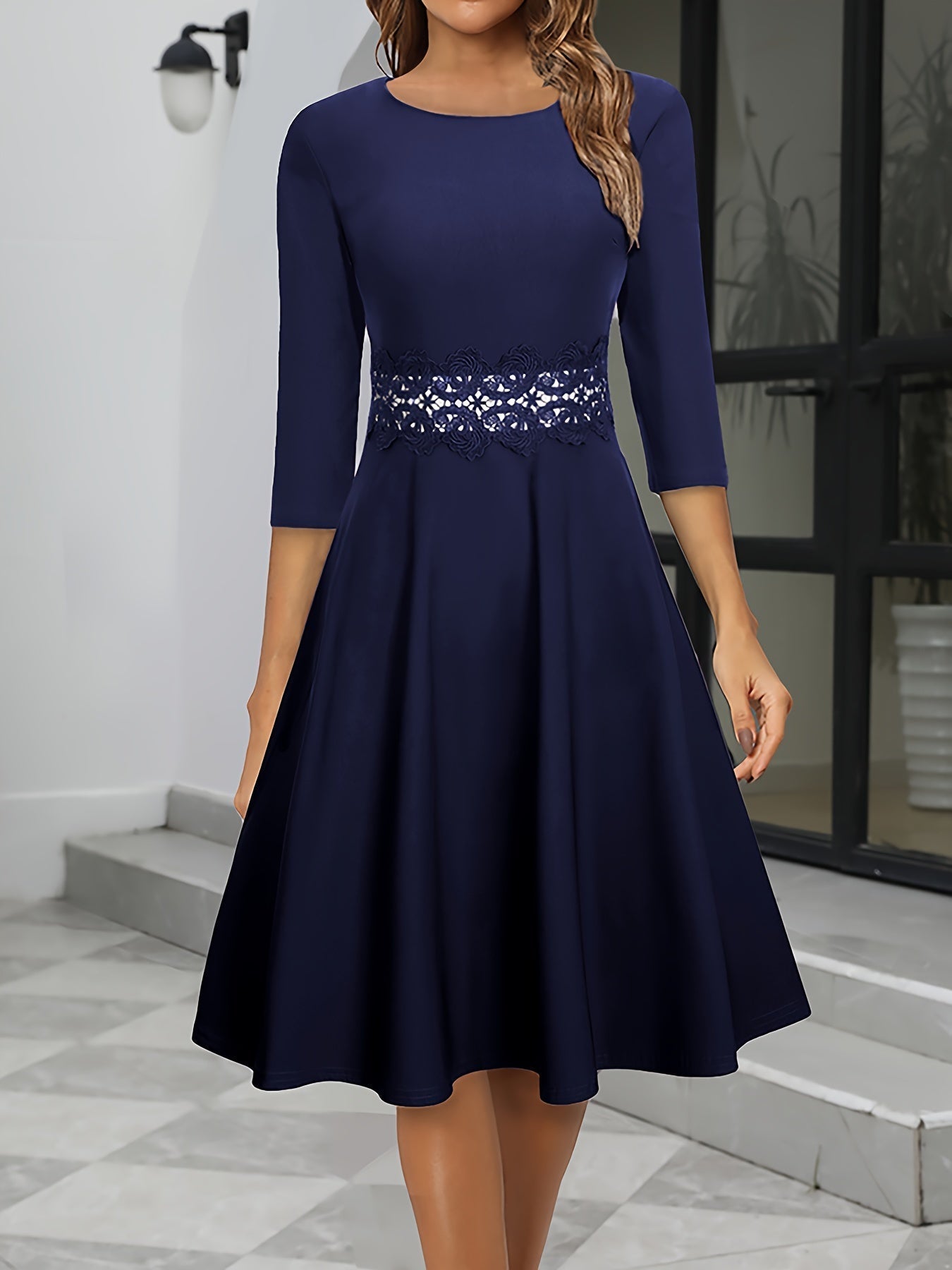 Elegant Midi Evening Dress for Women | Formal Classic Style