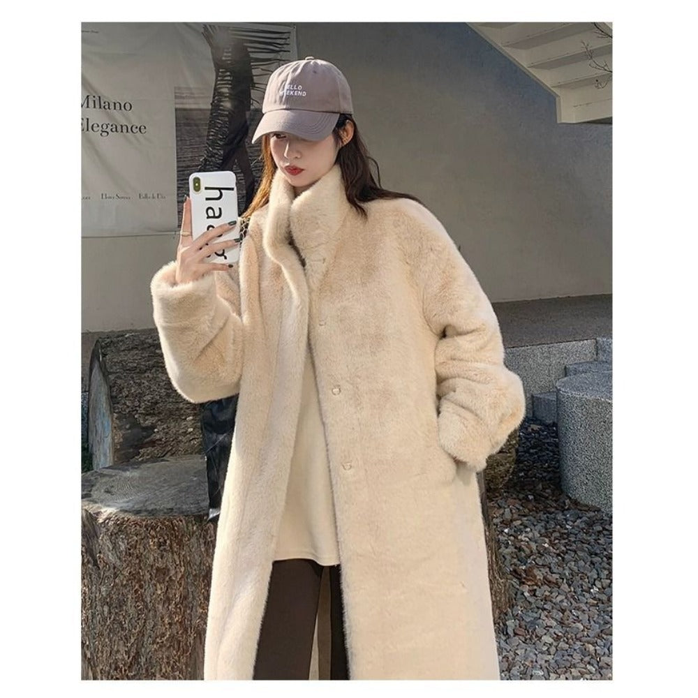 Long Faux Fur Coat for Women - Liana