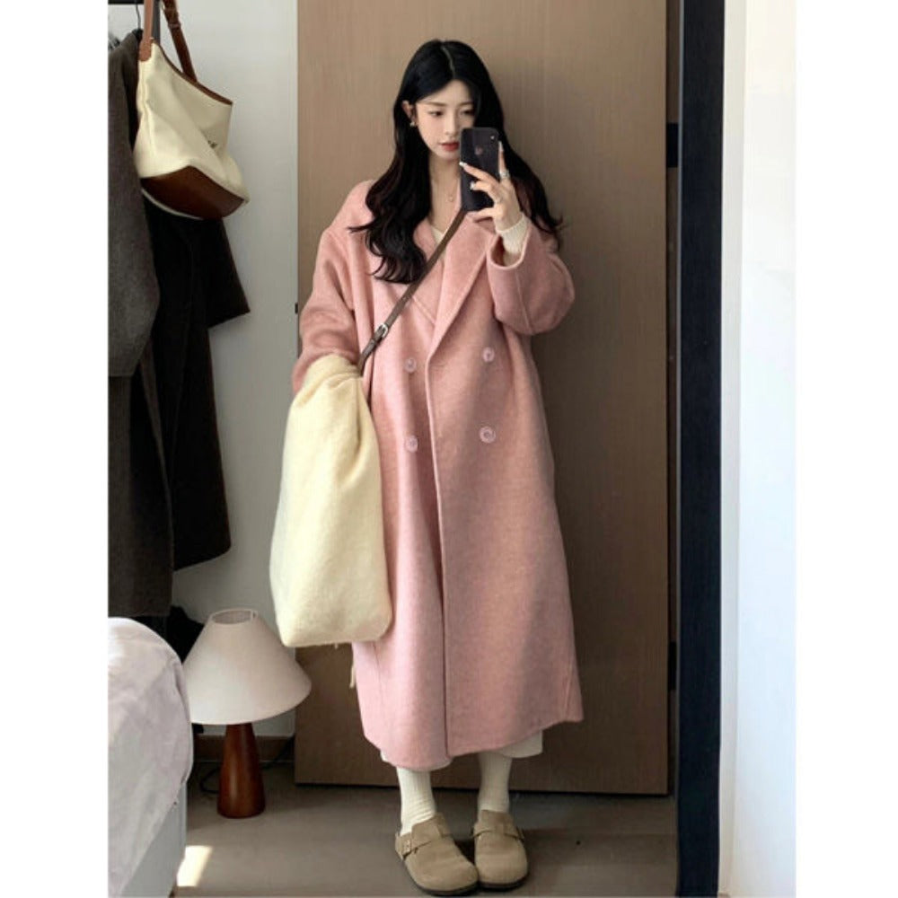 Long Wool Blend Overcoat for Women - Camilla