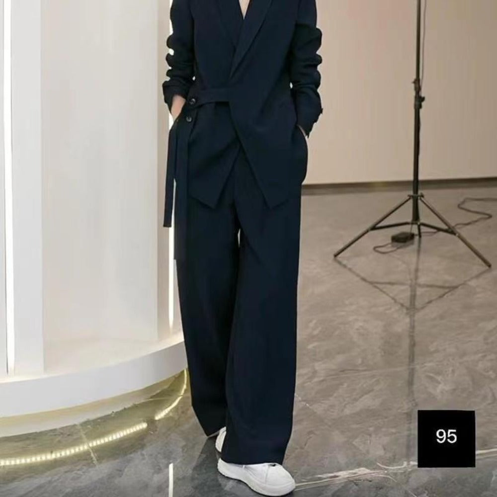 Blazer and Wide Leg Pants Set for Women - Ines